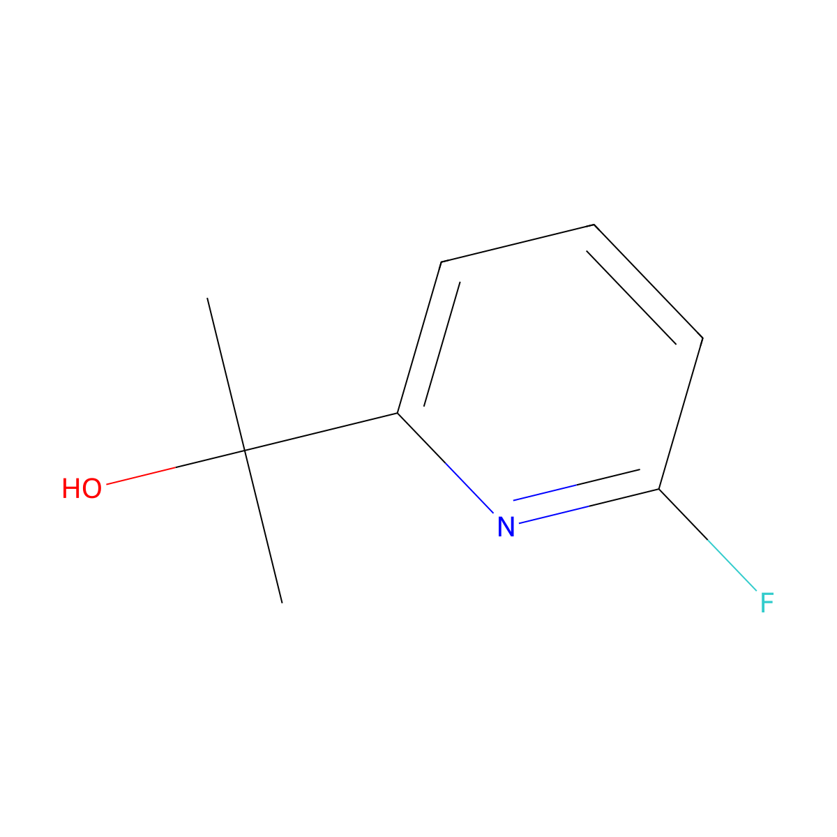 2-(6-Fluoropyridin-2-yl)propan-2-ol molecular structure, CAS 1936346-25-6