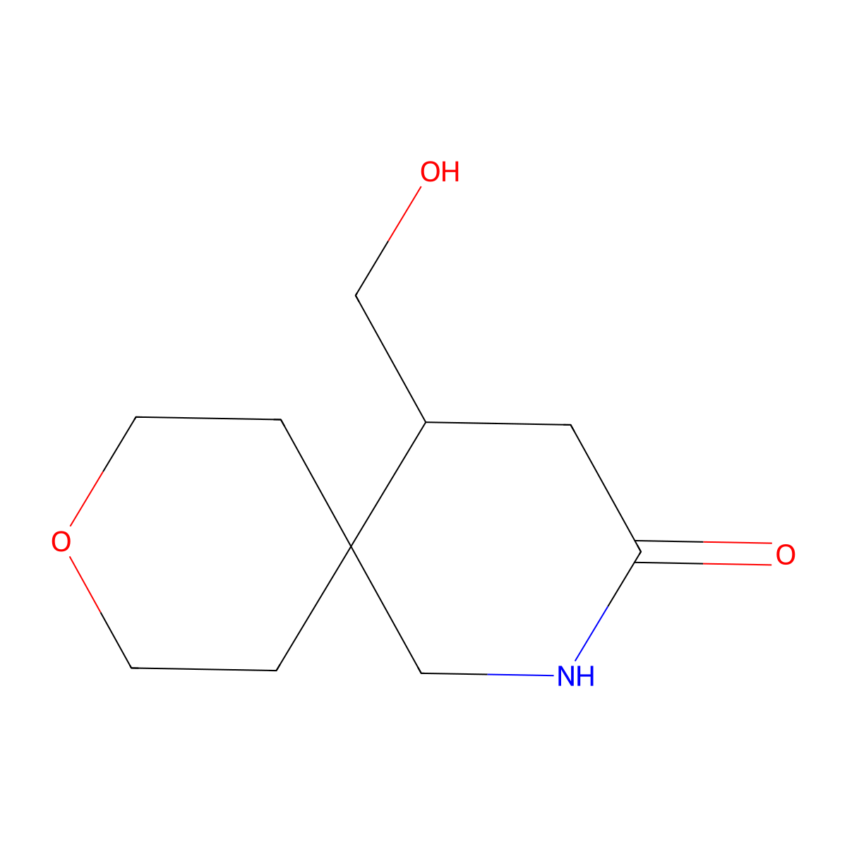 5-(Hydroxymethyl)-9-oxa-2-azaspiro(5.5)undecan-3-one molecular structure, CAS 1936347-87-3