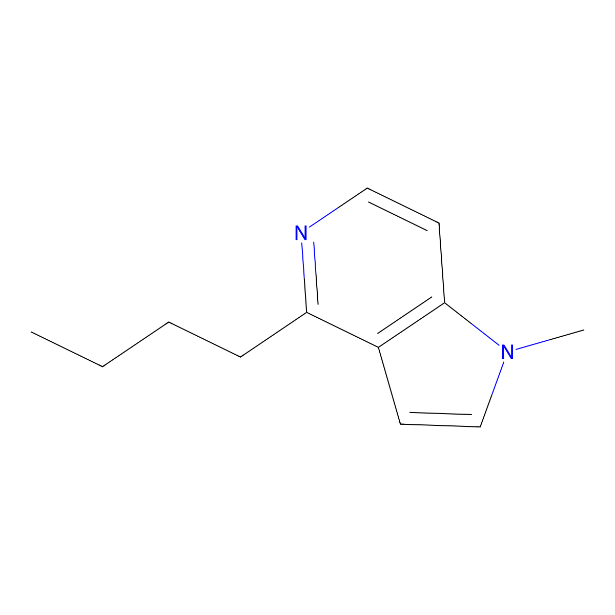 4-butyl-1-methyl-1H-pyrrolo[3,2-c]pyridine molecular structure, CAS 1936349-54-0