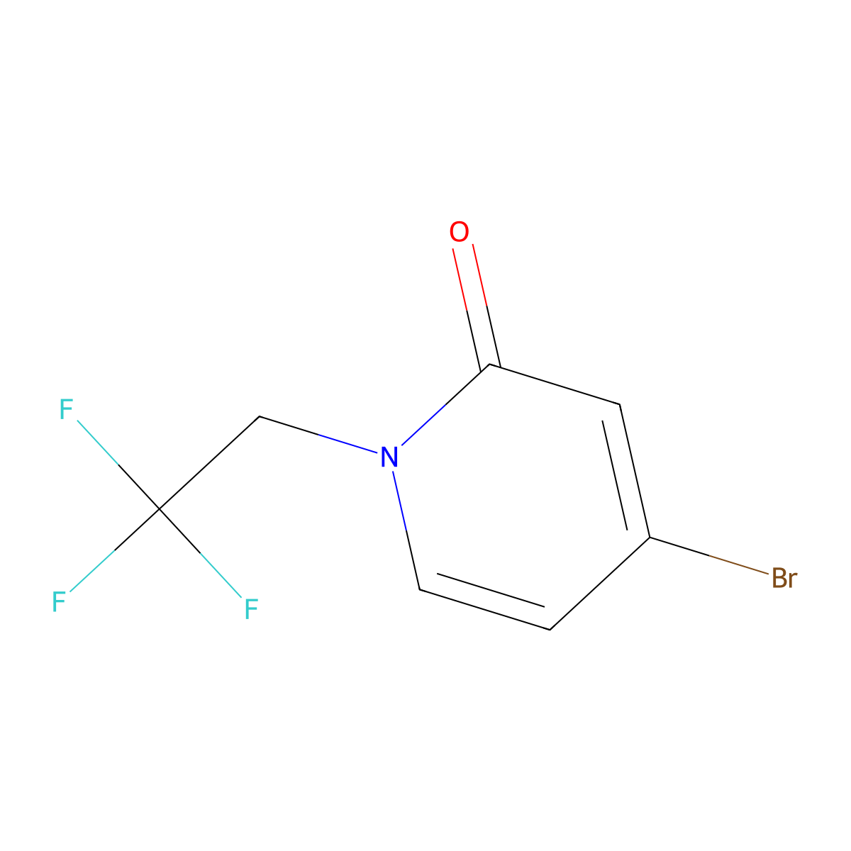 4-Bromo-1-(2,2,2-trifluoroethyl)pyridin-2(1H)-one molecular structure, CAS 1936350-19-4