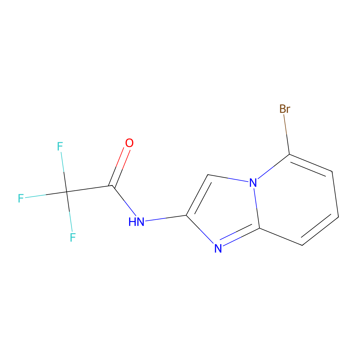 N-(5-bromoimidazo(1,2-a)pyridin-2-yl)-2,2,2-trifluoroacetamide molecular structure, CAS 1936365-02-4