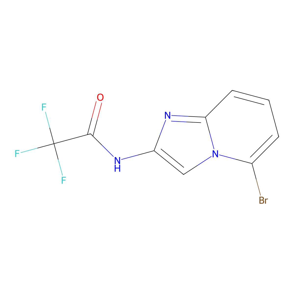 N-(5-bromoimidazo(1,2-a)pyridin-2-yl)-2,2,2-trifluoroacetamide molecular structure, CAS 1936365-02-4