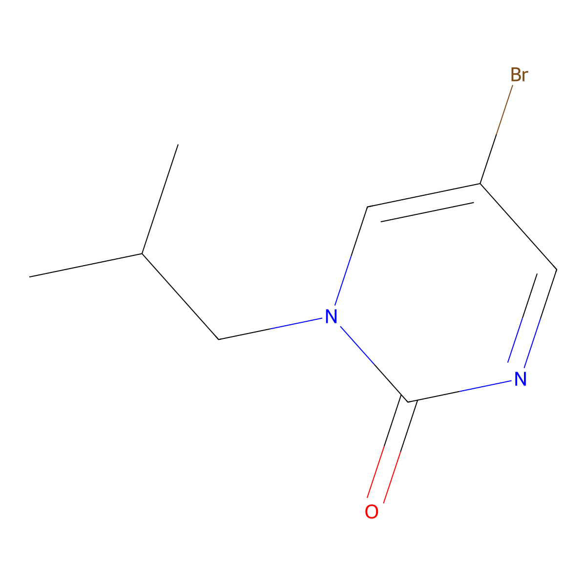 5-Bromo-1-isobutylpyrimidin-2(1H)-one molecular structure, CAS 1936367-84-8