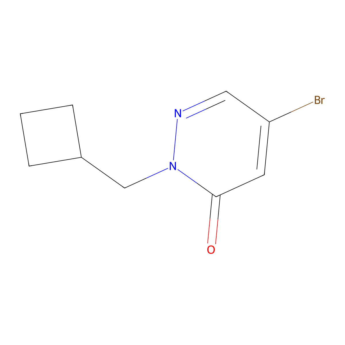 5-Bromo-2-(cyclobutylmethyl)pyridazin-3(2H)-one molecular structure, CAS 1936367-99-5