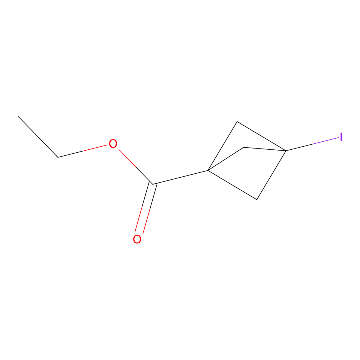 Ethyl 3-iodobicyclo[1.1.1]pentane-1-carboxylate molecular structure, CAS 1936371-35-5