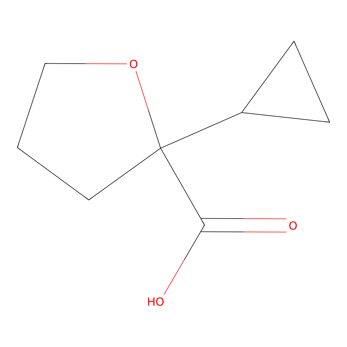 2-Cyclopropyloxolane-2-carboxylic acid molecular structure, CAS 1936371-80-0