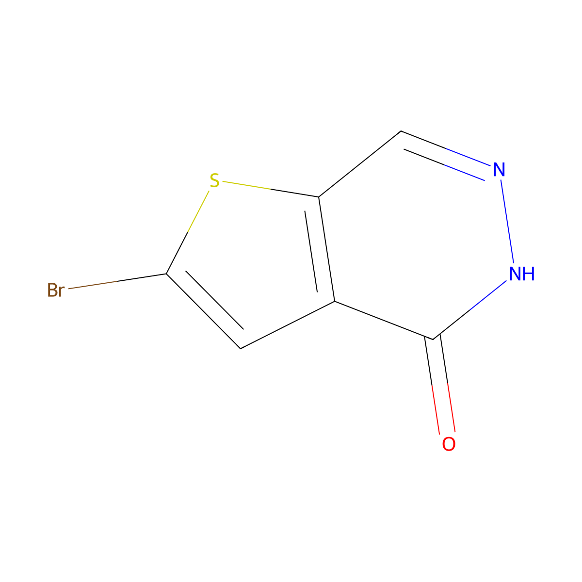 2-Bromothieno[2,3-d]pyridazin-4(5H)-one molecular structure, CAS 1936374-21-8