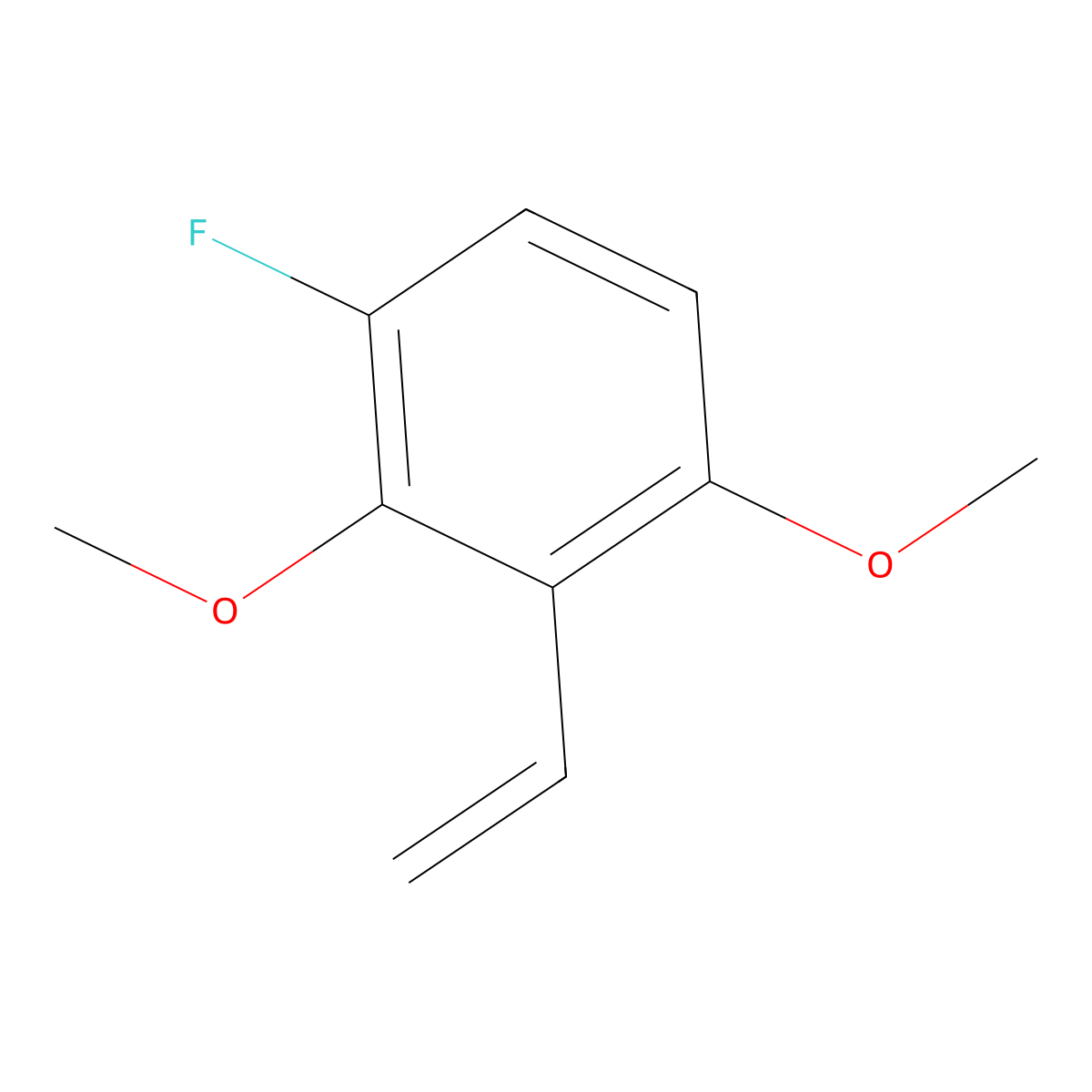 2-Ethenyl-4-fluoro-1,3-dimethoxybenzene molecular structure, CAS 1936376-96-3
