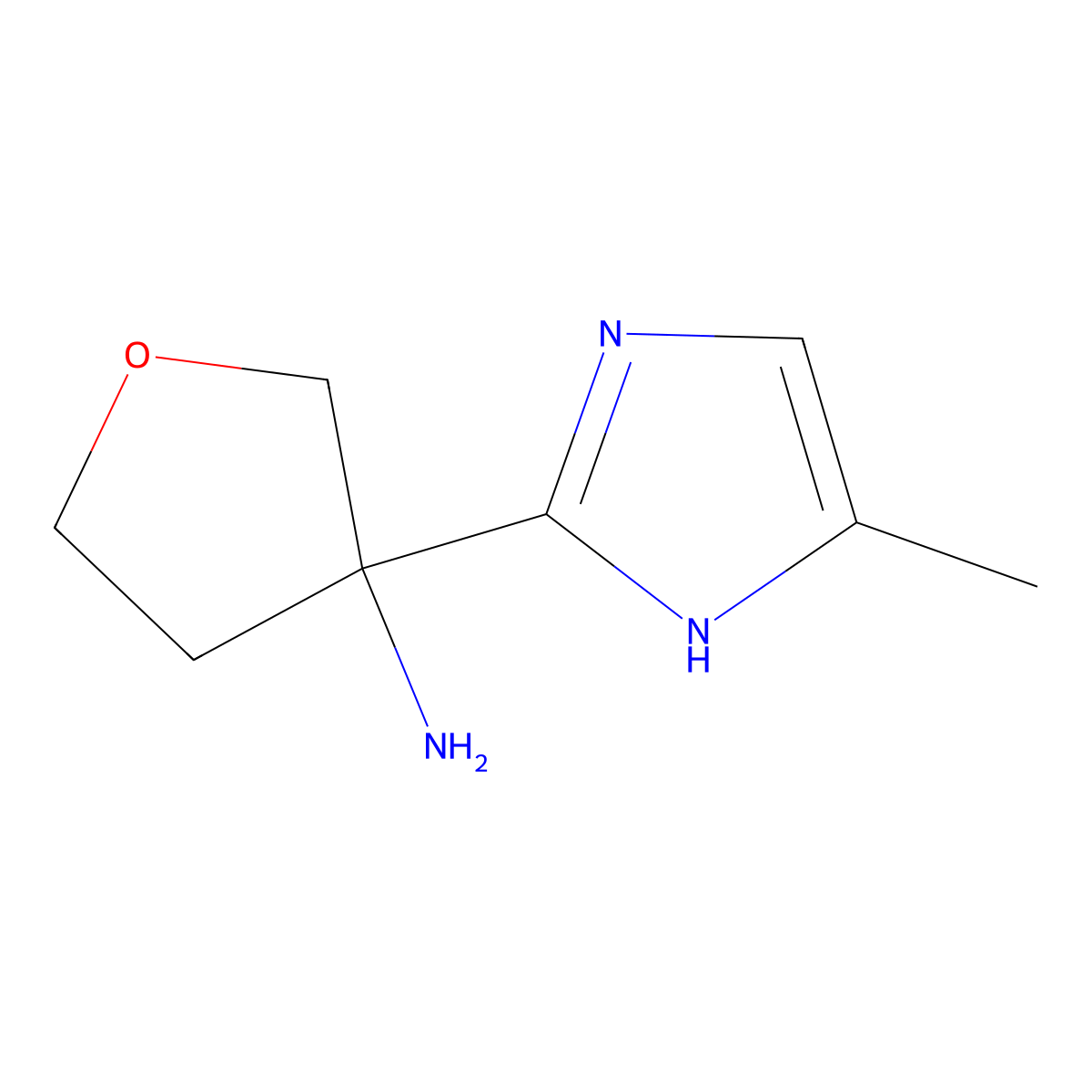 3-(4-Methyl-1H-imidazol-2-yl)oxolan-3-amine molecular structure, CAS 1936377-23-9