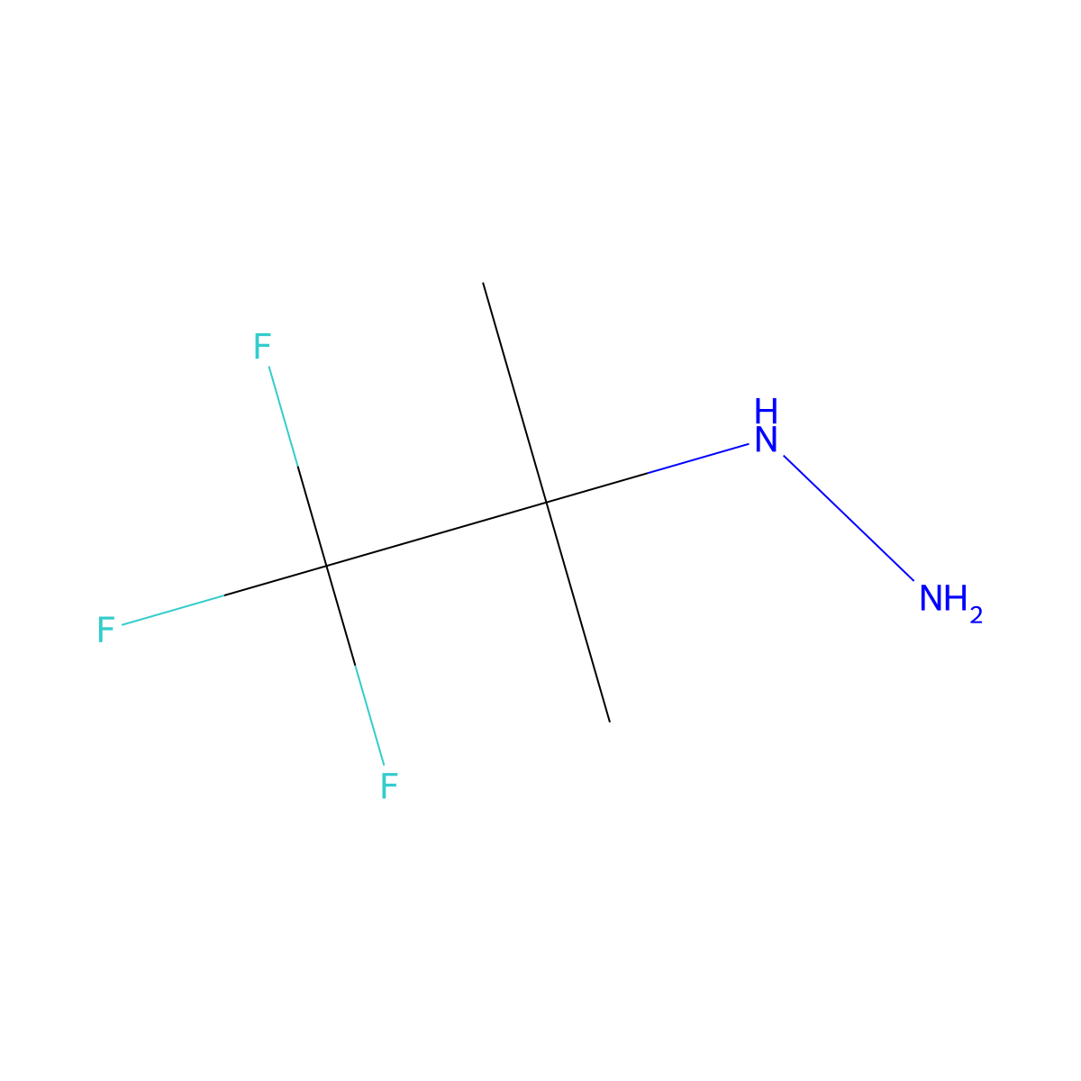(1,1,1-Trifluoro-2-methylpropan-2-yl)hydrazine molecular structure, CAS 1936381-12-2
