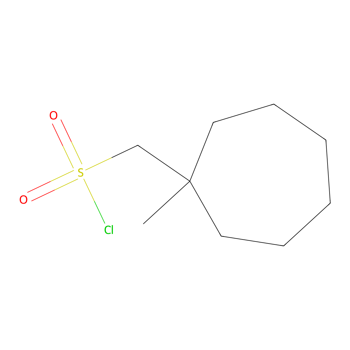 (1-Methylcycloheptyl)methanesulfonyl chloride molecular structure, CAS 1936383-05-9