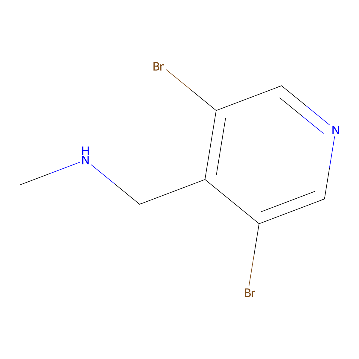 [(3,5-Dibromopyridin-4-yl)methyl](methyl)amine molecular structure, CAS 1936384-98-3