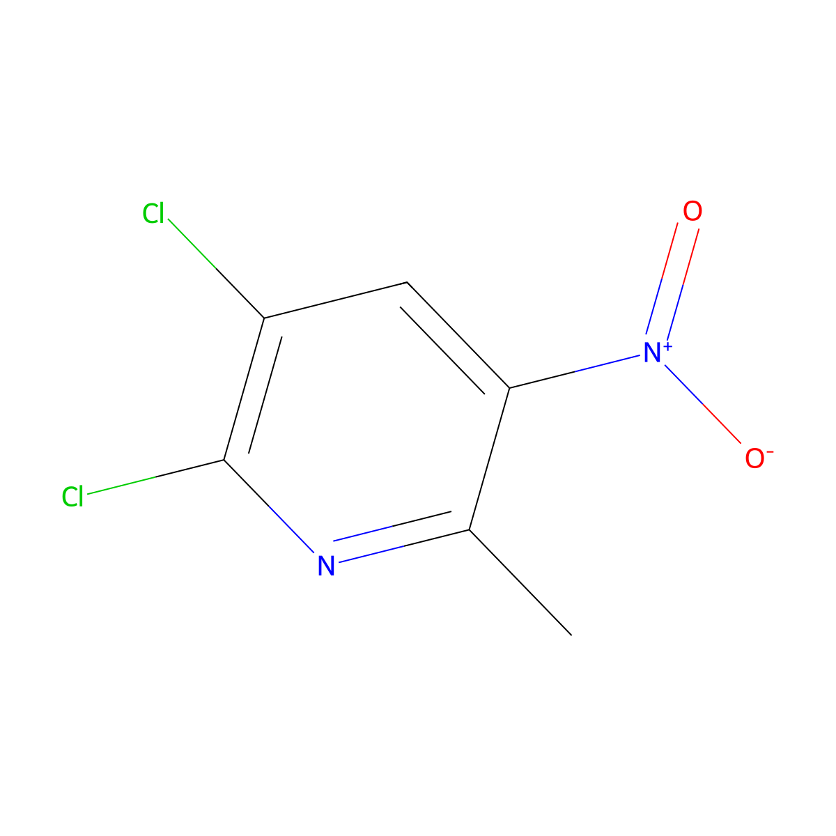 2,3-Dichloro-6-methyl-5-nitropyridine molecular structure, CAS 1936385-56-6