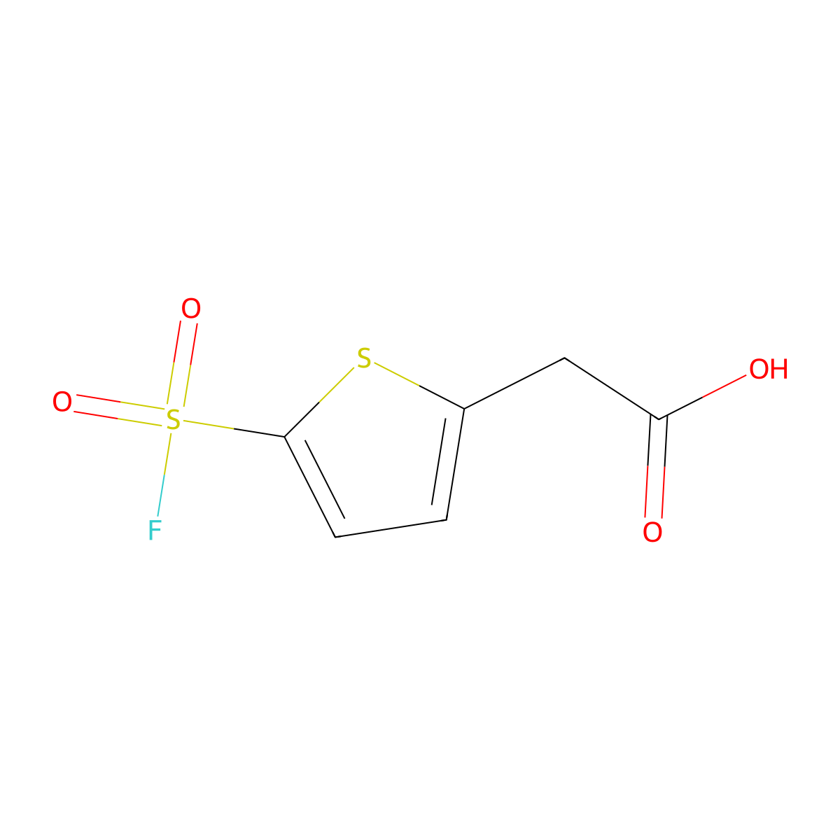 2-[5-(Fluorosulfonyl)thiophen-2-yl]acetic acid molecular structure, CAS 1936386-91-2