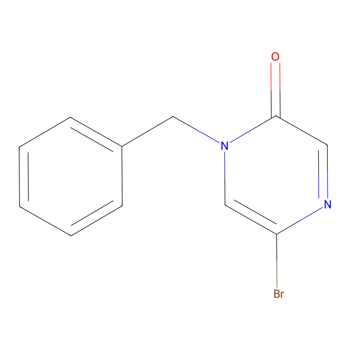 1-Benzyl-5-bromopyrazin-2(1H)-one molecular structure, CAS 1936387-64-2