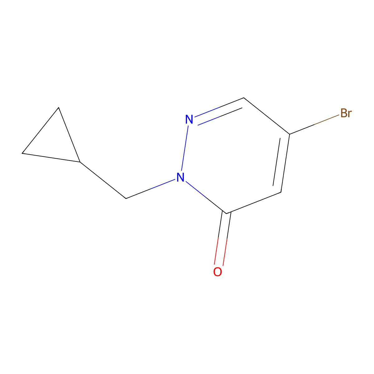 5-Bromo-2-(cyclopropylmethyl)pyridazin-3(2H)-one molecular structure, CAS 1936387-82-4