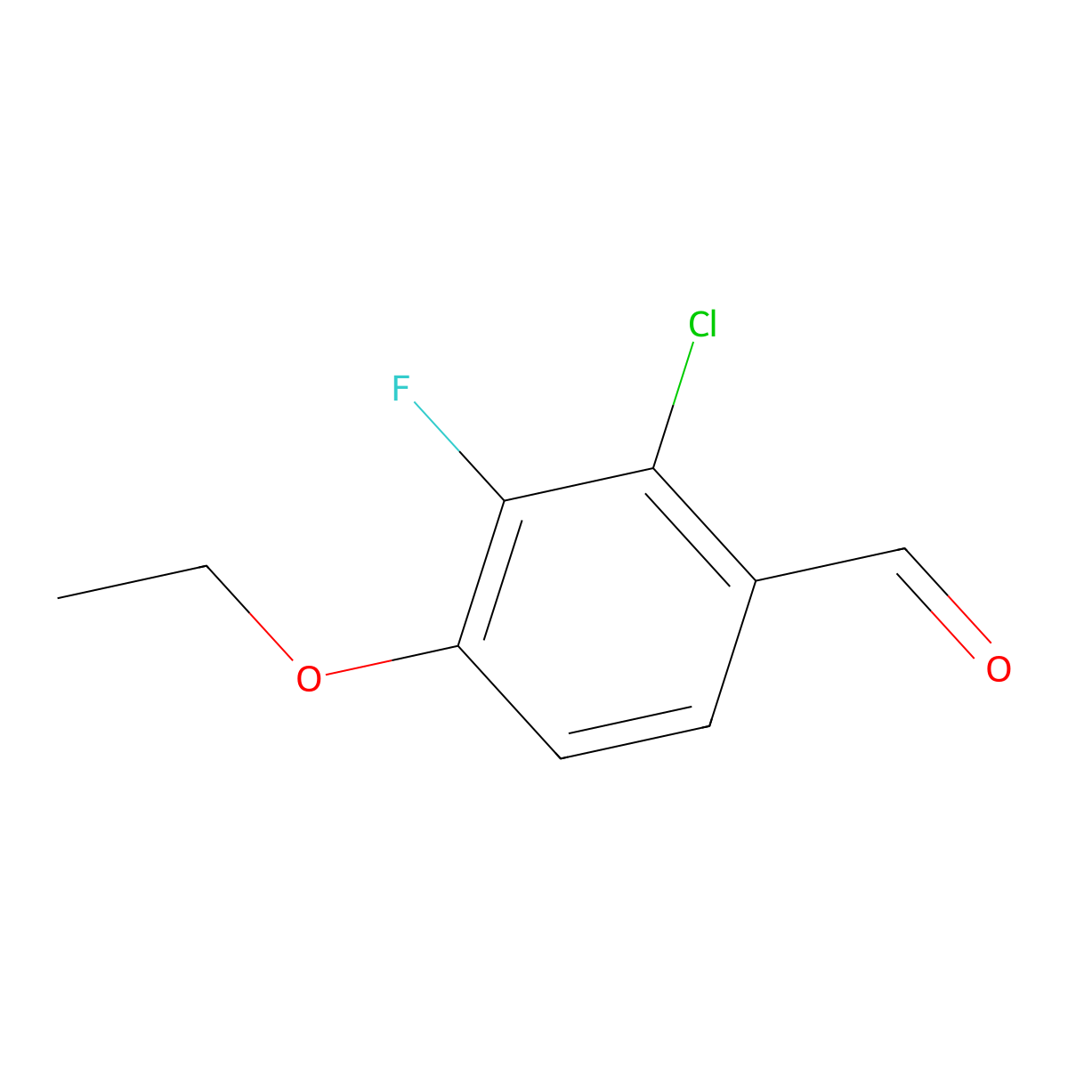2-Chloro-4-ethoxy-3-fluorobenzaldehyde molecular structure, CAS 1936390-86-1
