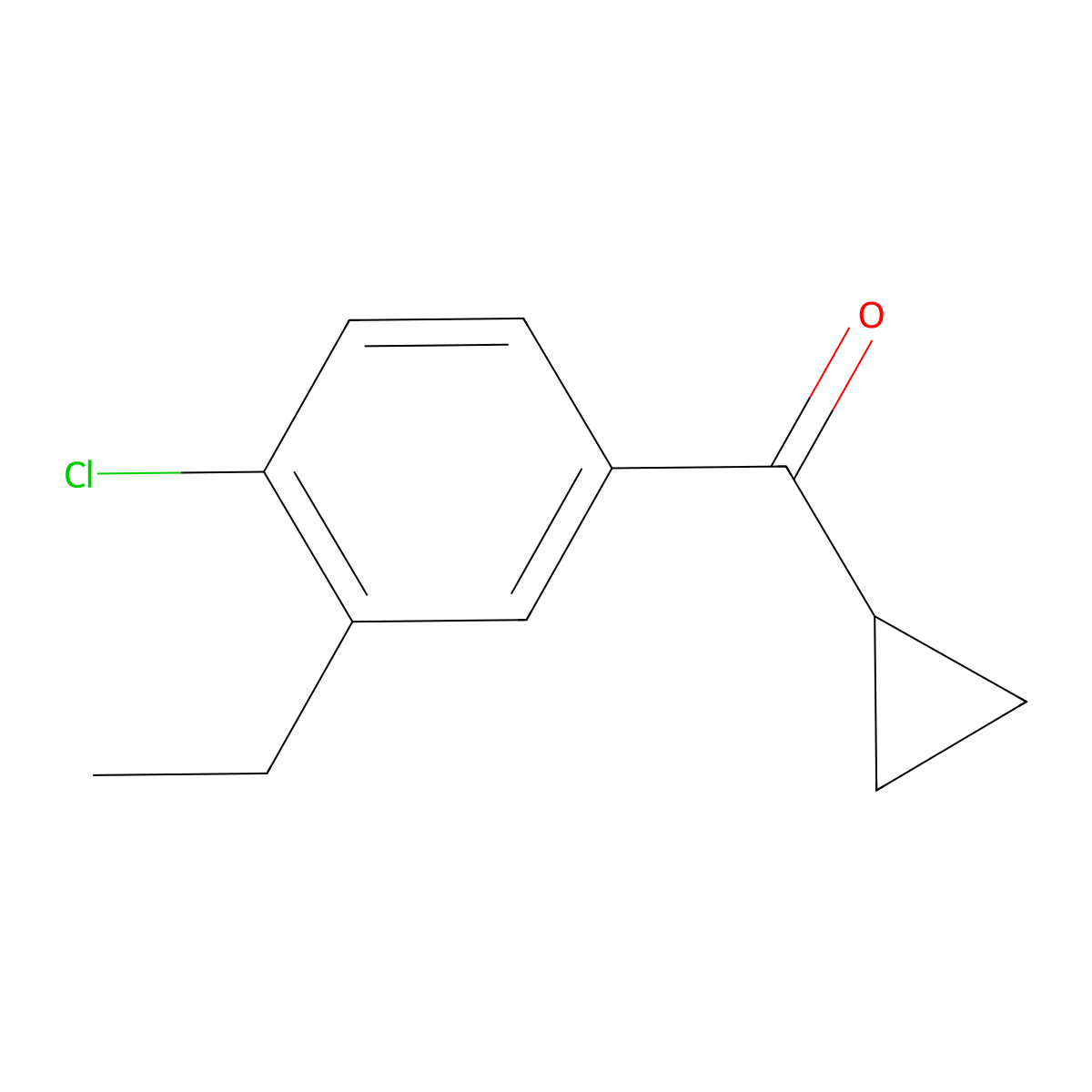 (4-Chloro-3-ethylphenyl)(cyclopropyl)methanone molecular structure, CAS 1936394-90-9
