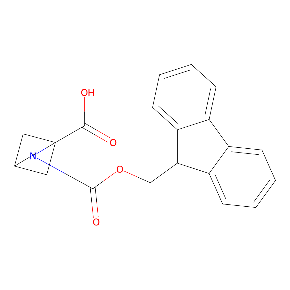 2-{[(9H-fluoren-9-yl)methoxy]carbonyl}-2-azabicyclo[2.1.1]hexane-1-carboxylic acid molecular structure, CAS 1936396-62-1