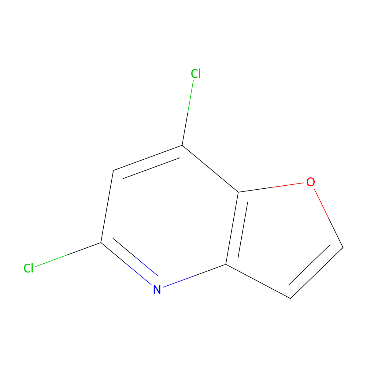 5,7-Dichlorofuro[3,2-b]pyridine molecular structure, CAS 1936397-73-7