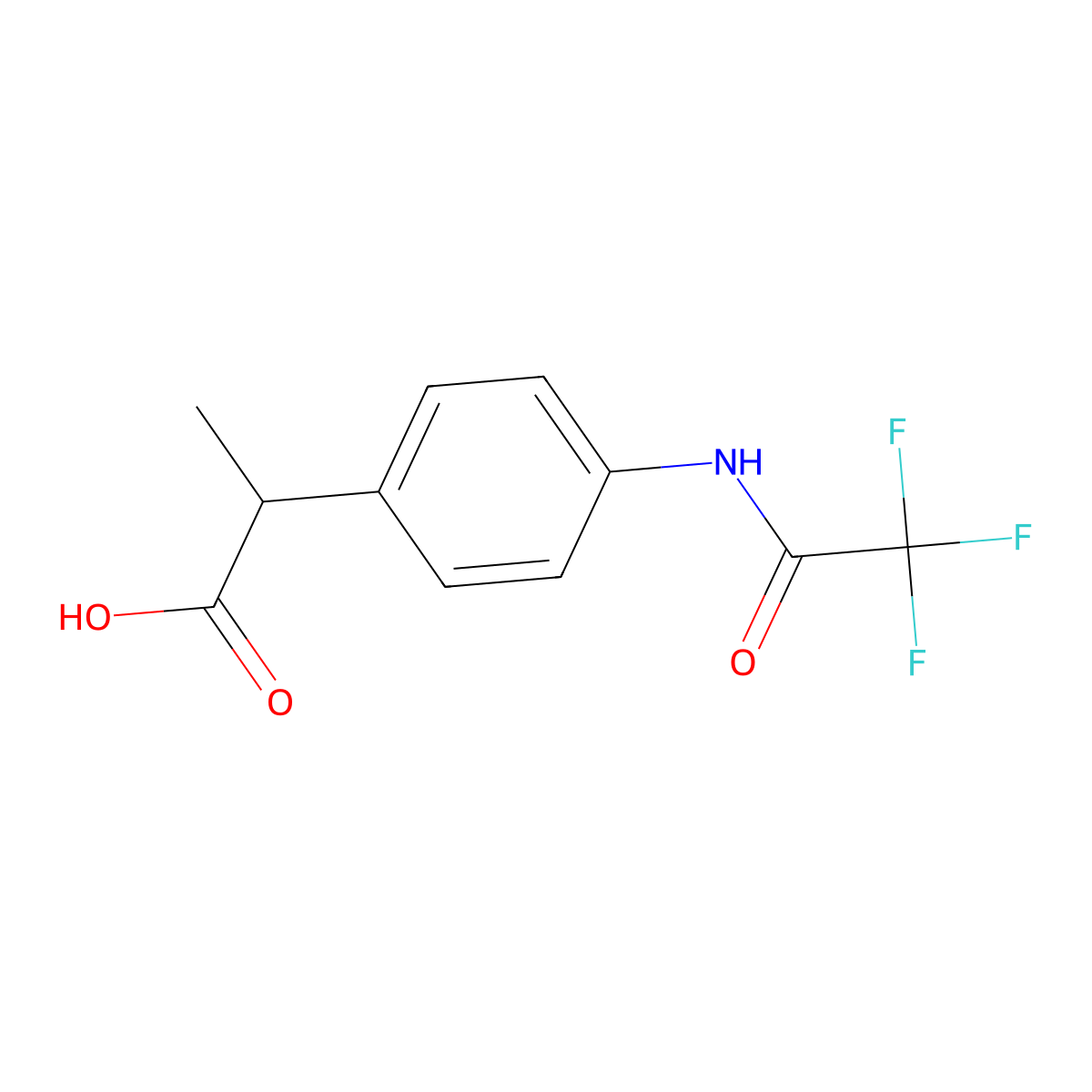 2-[4-(Trifluoroacetamido)phenyl]propanoic acid molecular structure, CAS 1936400-78-0