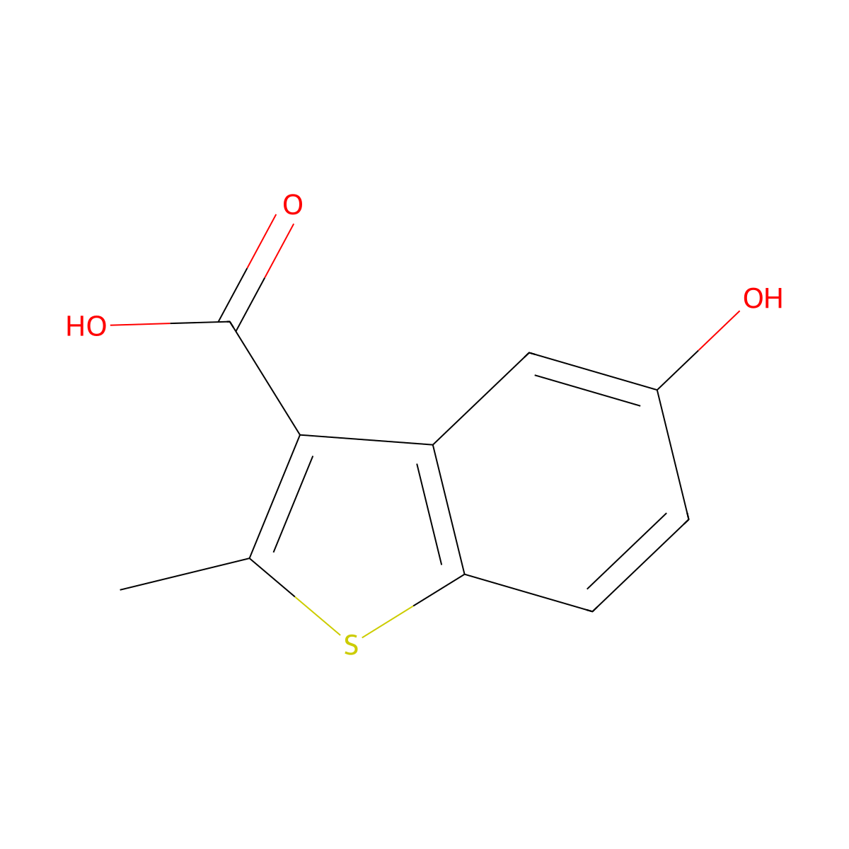 5-Hydroxy-2-methyl-1-benzothiophene-3-carboxylicacid molecular structure, CAS 1936403-90-5