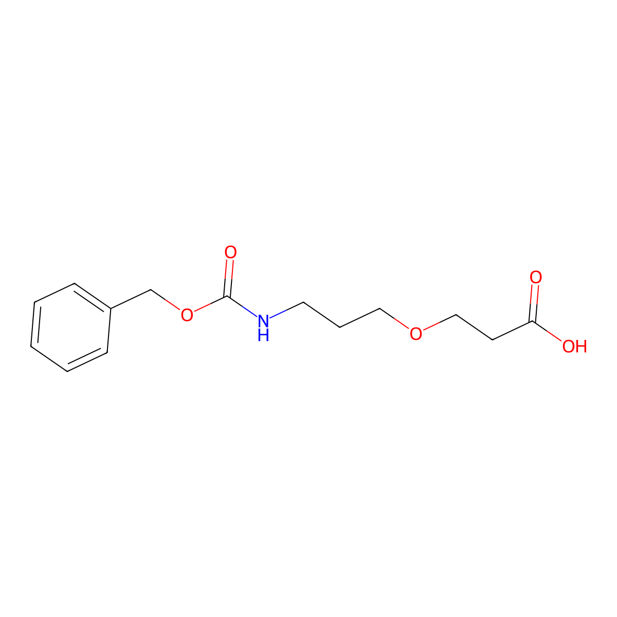 3-(3-{[(Benzyloxy)carbonyl]amino}propoxy)propanoic acid molecular structure, CAS 1936404-32-8