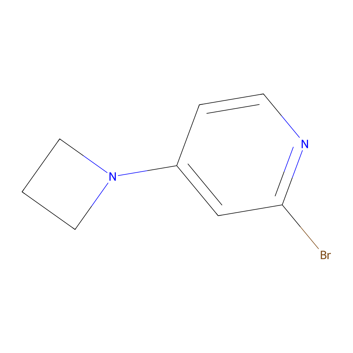 4-(Azetidin-1-yl)-2-bromopyridine molecular structure, CAS 1936404-36-2