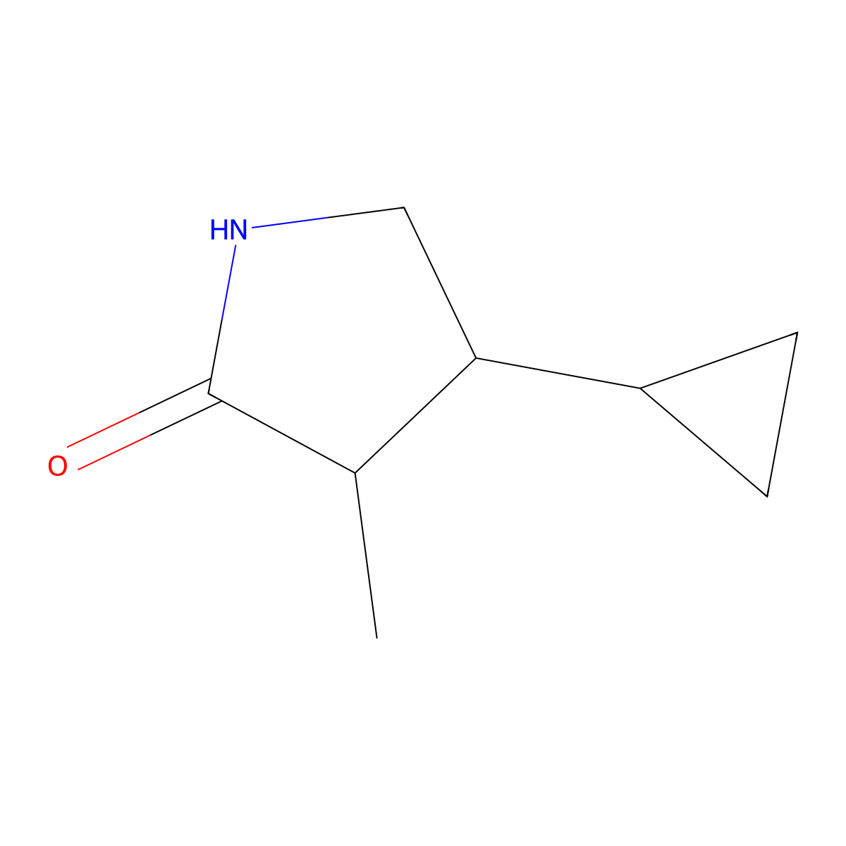 4-Cyclopropyl-3-methylpyrrolidin-2-one molecular structure, CAS 1936404-47-5