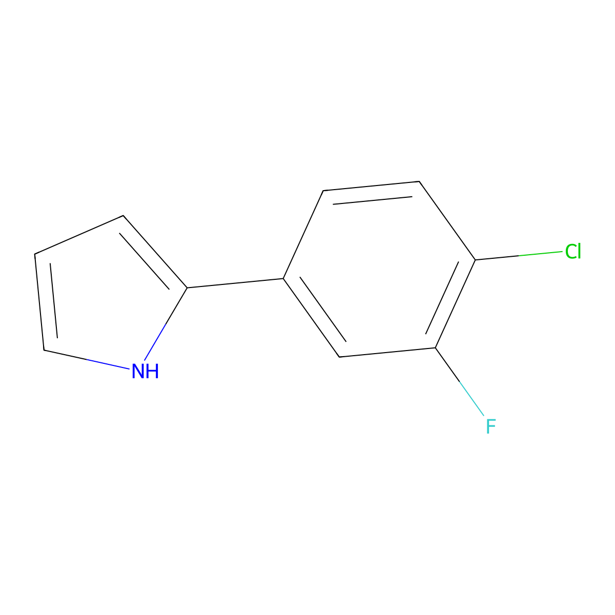 2-(4-Chloro-3-fluorophenyl)pyrrole molecular structure, CAS 1936405-09-2