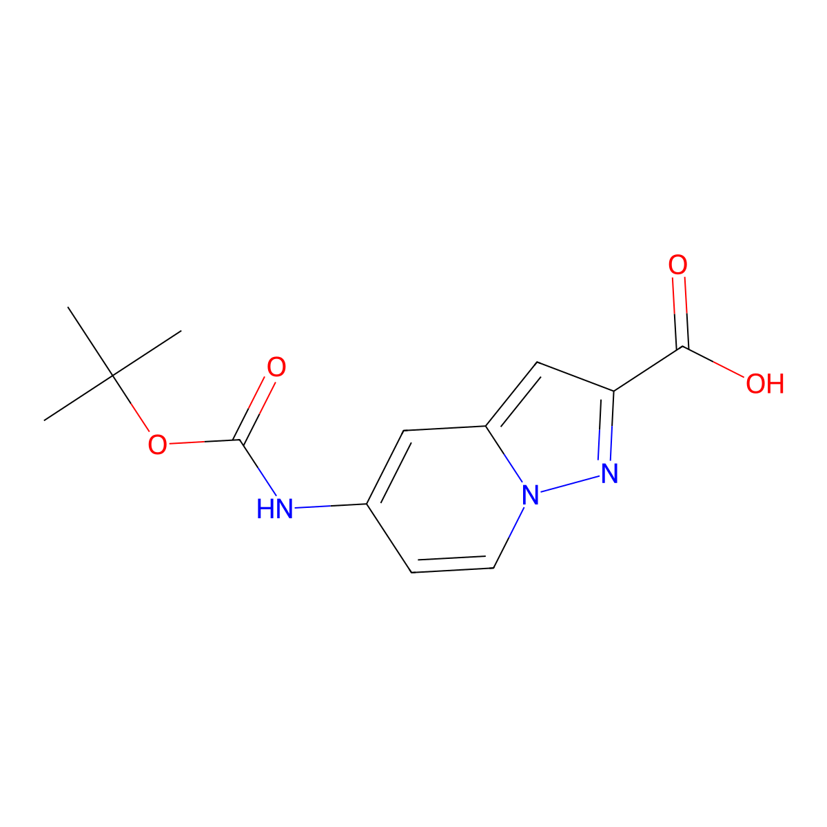 5-{[(Tert-butoxy)carbonyl]amino}pyrazolo[1,5-a]pyridine-2-carboxylic acid molecular structure, CAS 1936406-27-7