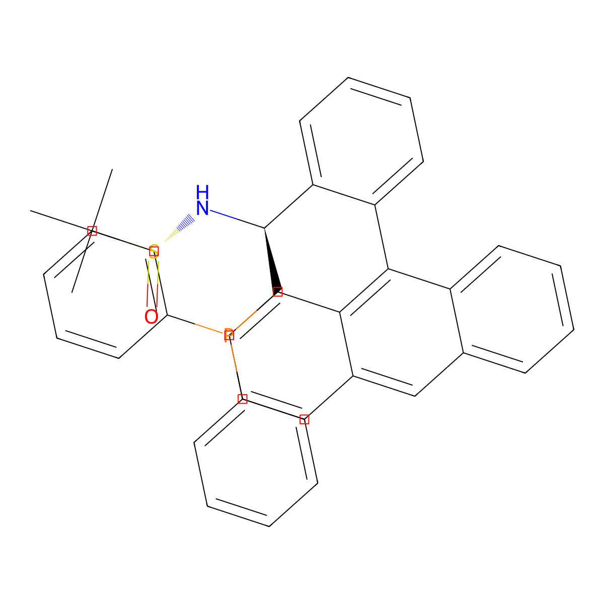 (R)-N-((S)-1-(2-(Anthracen-9-yl)phenyl)-2-(diphenylphosphaneyl)ethyl)-2-methylpropane-2-sulfinamide molecular structure, CAS 1936438-22-0