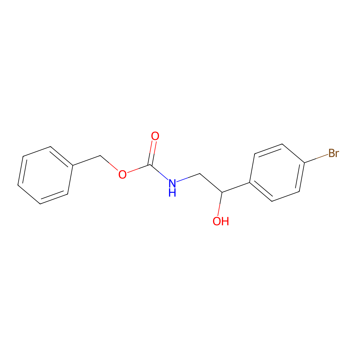 benzyl N-[(2R)-2-(4-bromophenyl)-2-hydroxyethyl]carbamate molecular structure, CAS 1936441-13-2