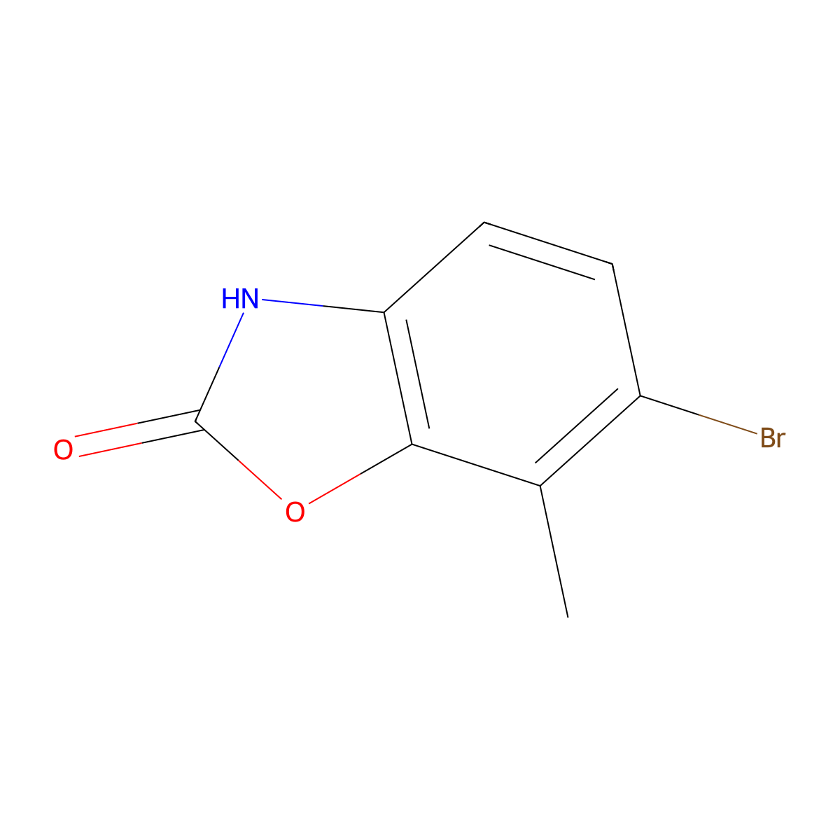 6-Bromo-7-methyl-2,3-dihydro-1,3-benzoxazol-2-one molecular structure, CAS 1936453-69-8