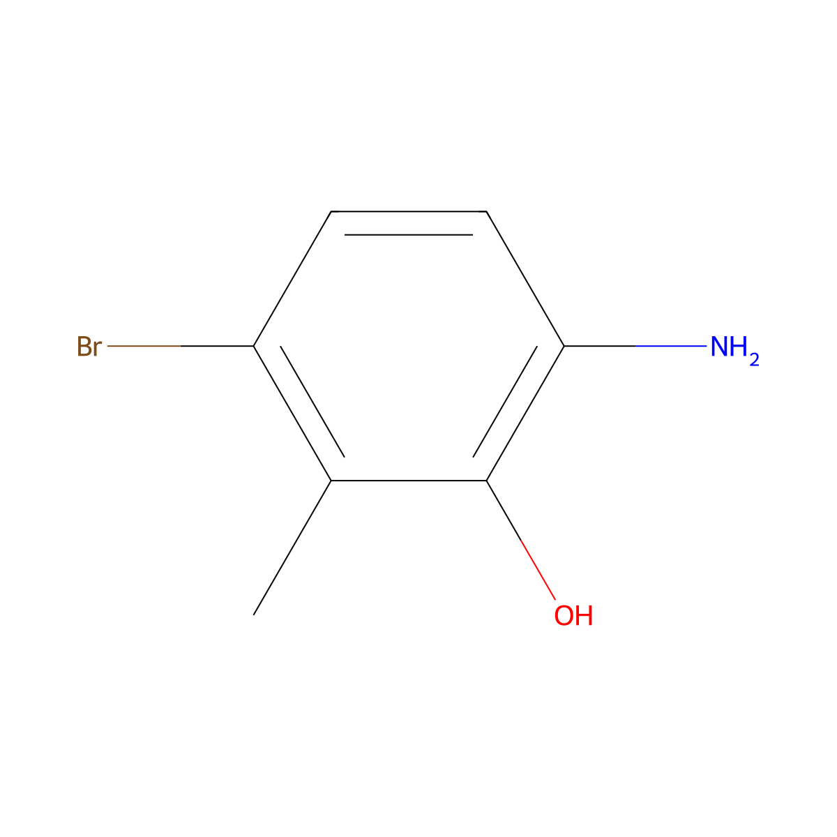 6-Amino-3-bromo-2-methyl-phenol molecular structure, CAS 1936453-70-1