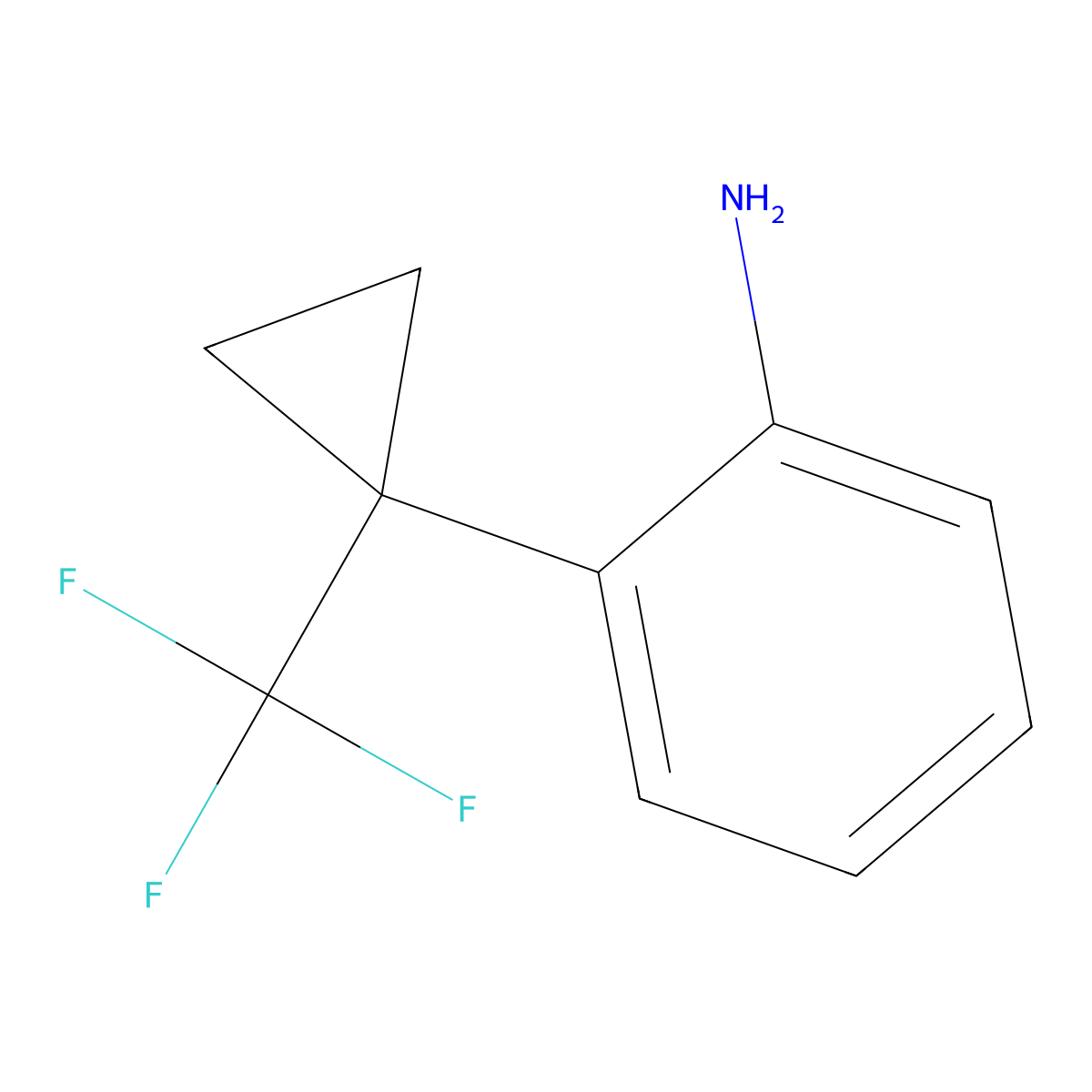 2-(1-(Trifluoromethyl)cyclopropyl)aniline molecular structure, CAS 1936460-03-5