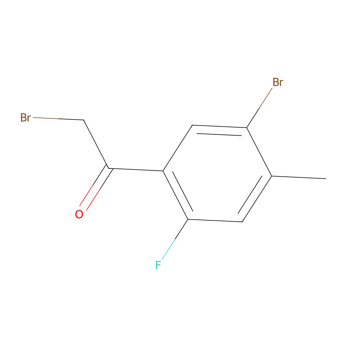5-Bromo-2-fluoro-4-methylphenacyl bromide molecular structure, CAS 1936463-68-1