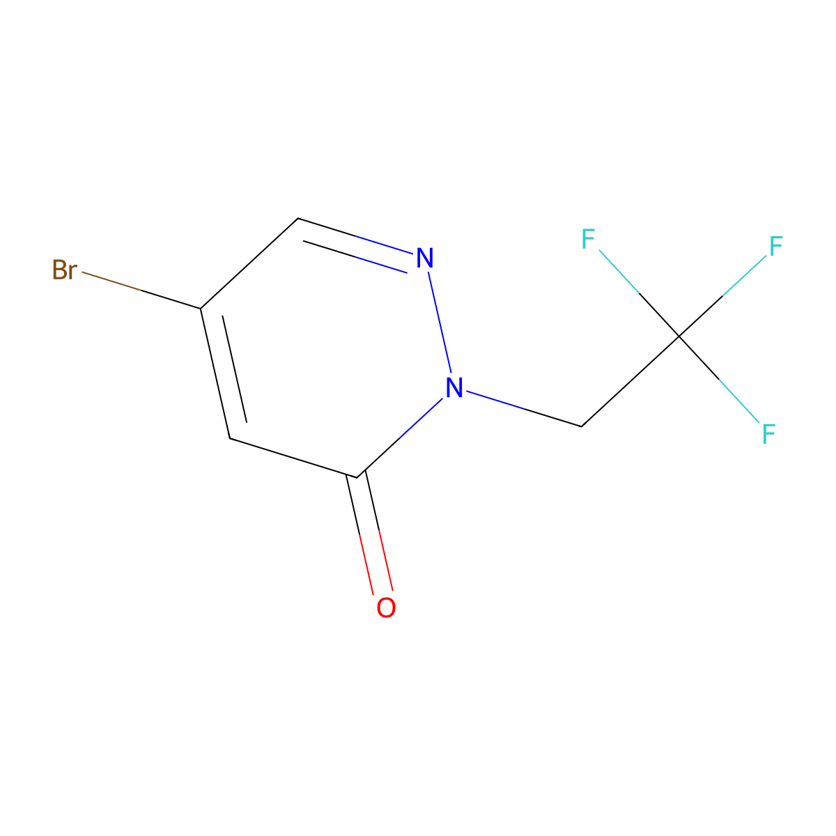 5-Bromo-2-(2,2,2-trifluoroethyl)pyridazin-3(2H)-one molecular structure, CAS 1936472-59-1