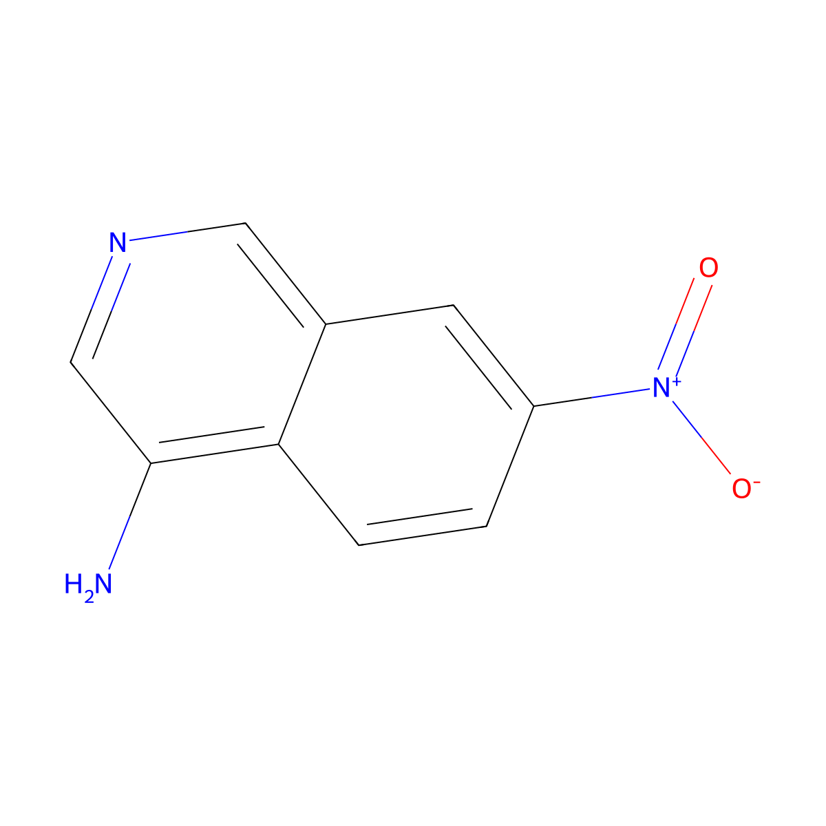 7-Nitroisoquinolin-4-amine molecular structure, CAS 1936476-62-8