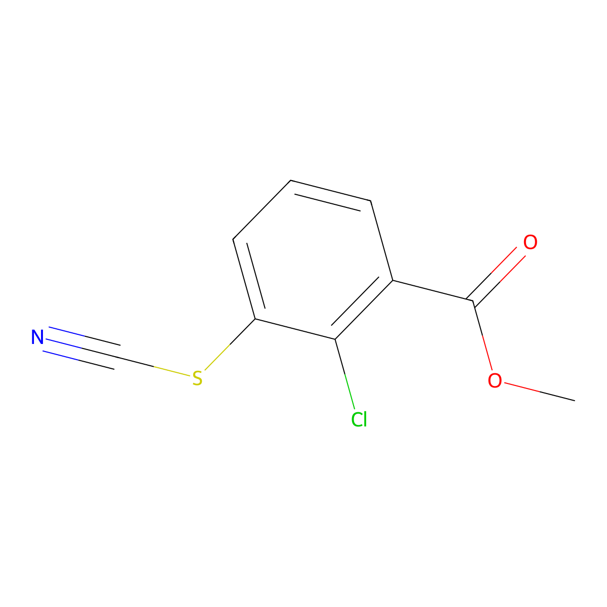 2-Chloro-3-thiocyanato-benzoic acid methyl ester molecular structure, CAS 1936482-80-2