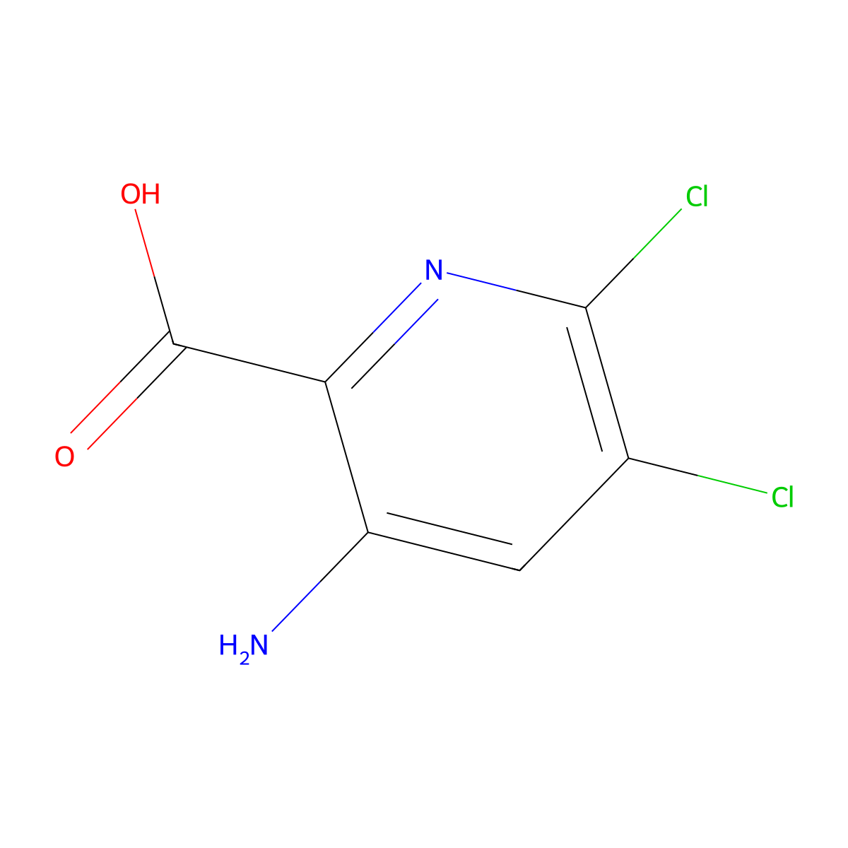 3-Amino-5,6-dichloropyridine-2-carboxylic acid molecular structure, CAS 1936482-83-5