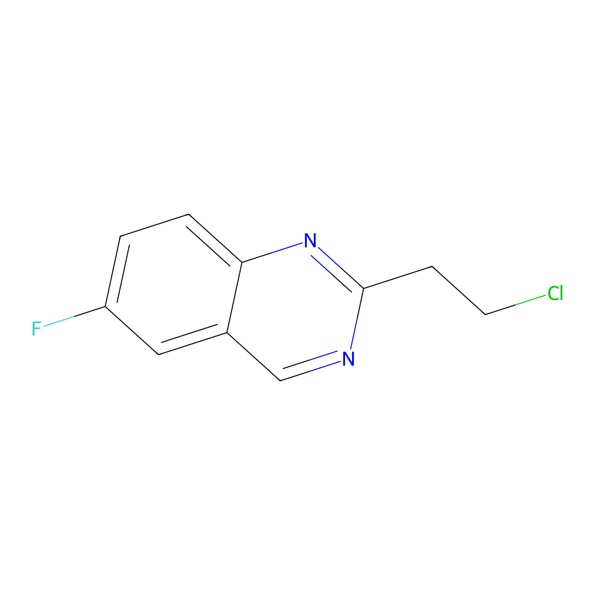 2-(2-Chloroethyl)-6-fluoroquinazoline molecular structure, CAS 1936487-62-5