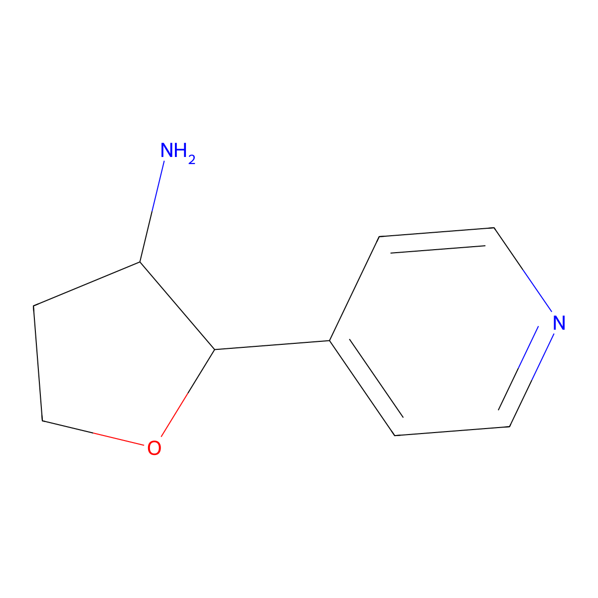 2-(Pyridin-4-yl)oxolan-3-amine molecular structure, CAS 1936487-73-8