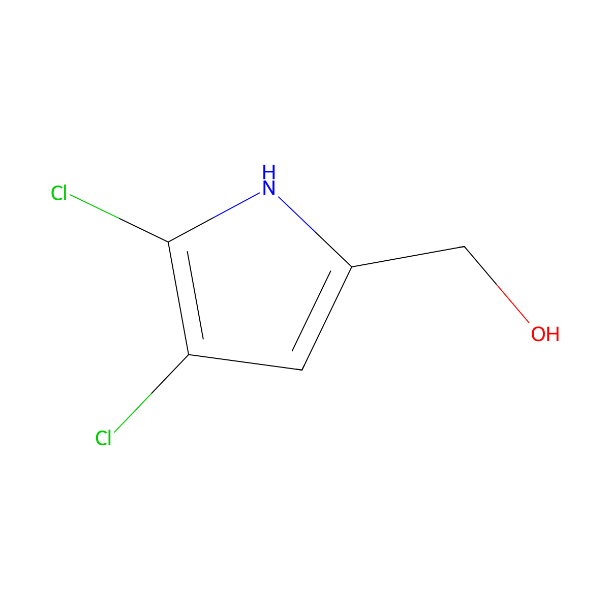 (4,5-Dichloro-1H-pyrrol-2-yl)methanol molecular structure, CAS 1936490-60-6