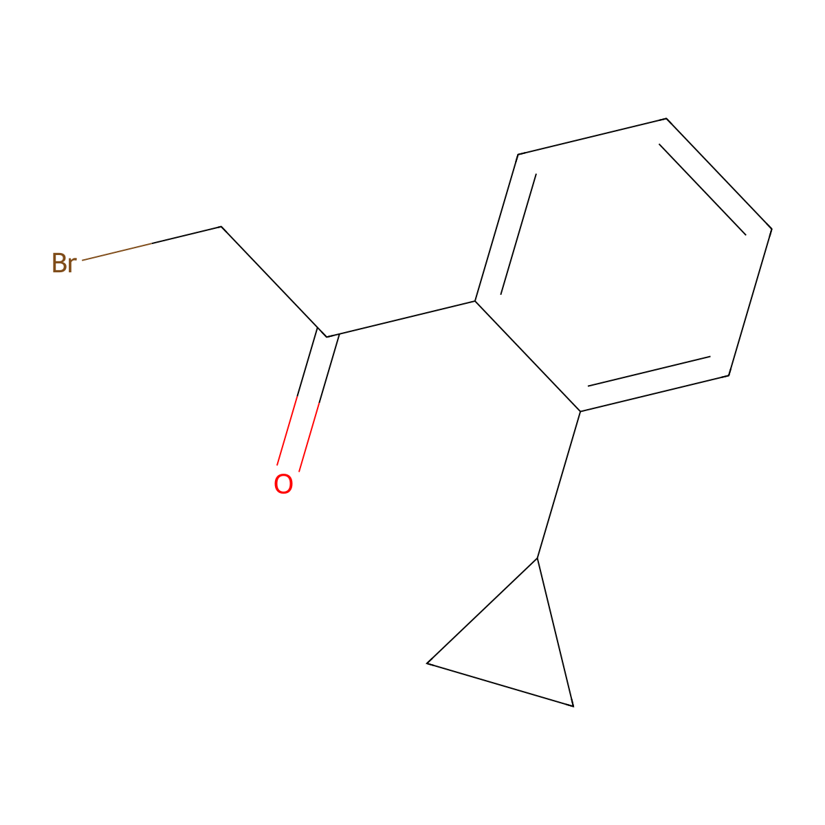 2-Bromo-1-(2-cyclopropylphenyl)ethanone molecular structure, CAS 1936493-49-0