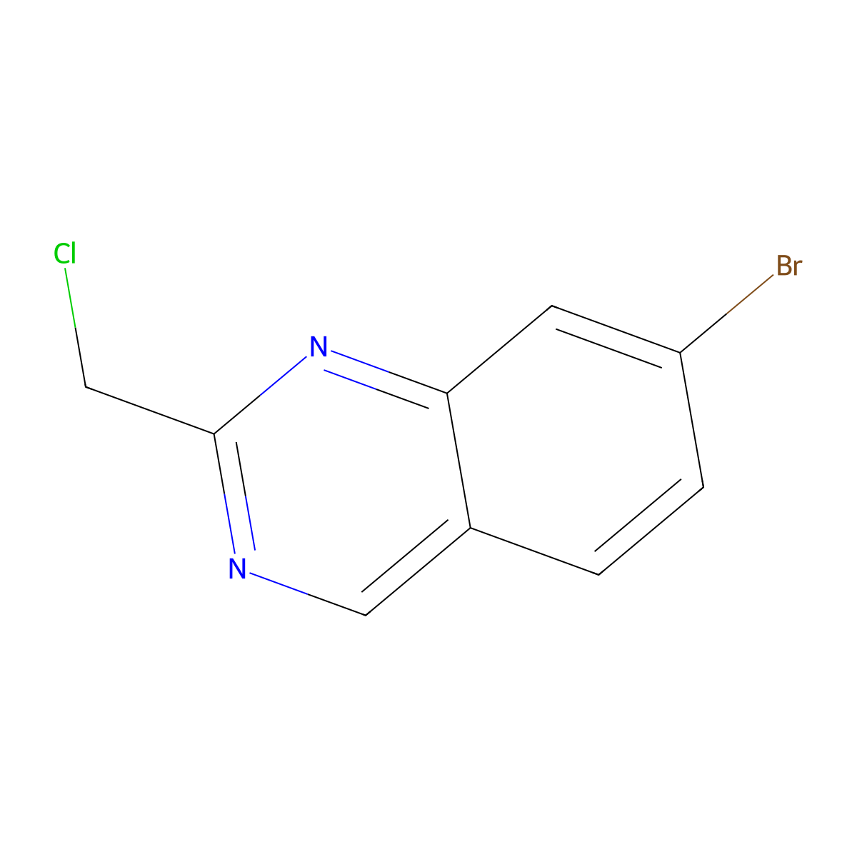 7-Bromo-2-(chloromethyl)quinazoline molecular structure, CAS 1936495-91-8