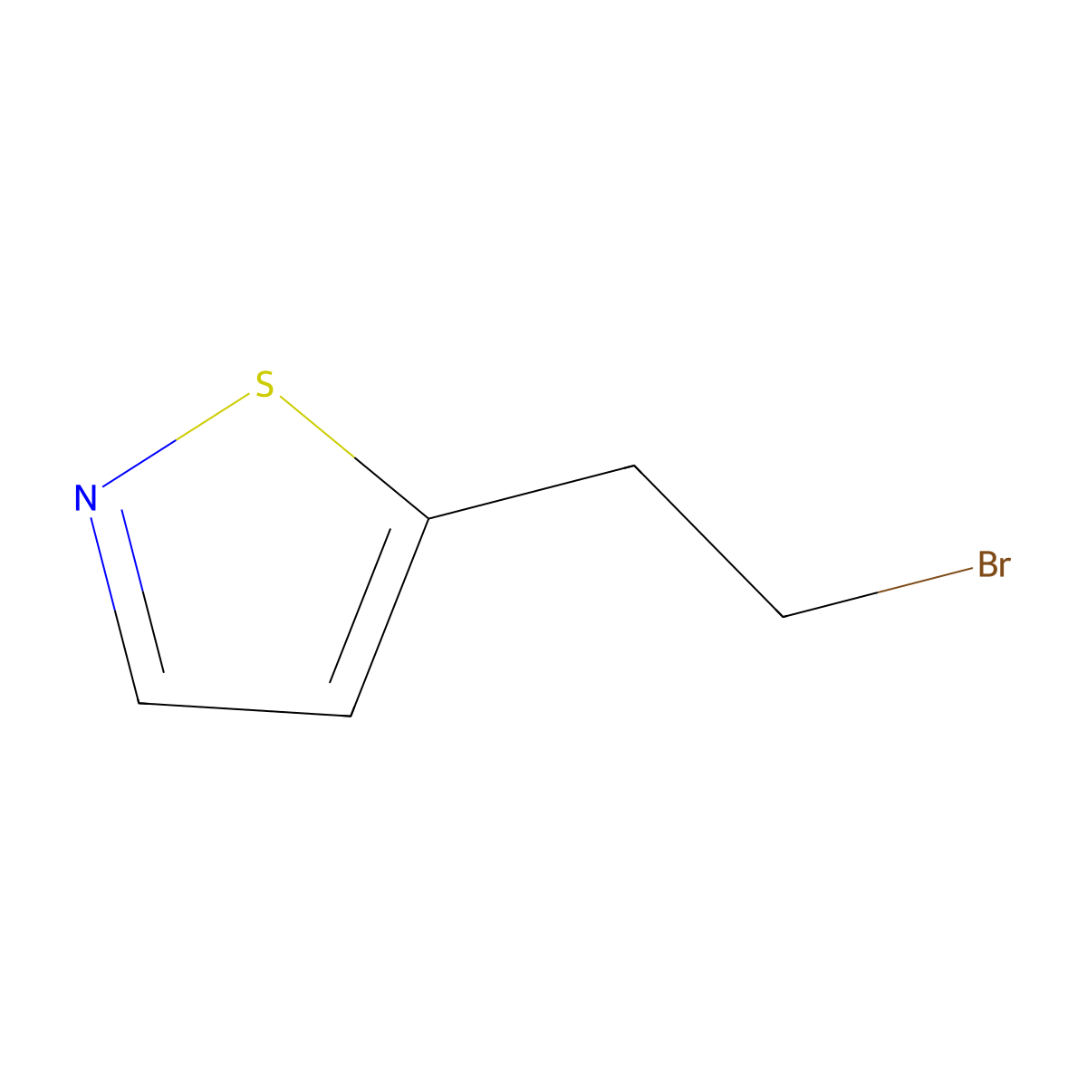 5-(2-Bromoethyl)-1,2-thiazole molecular structure, CAS 1936497-02-7