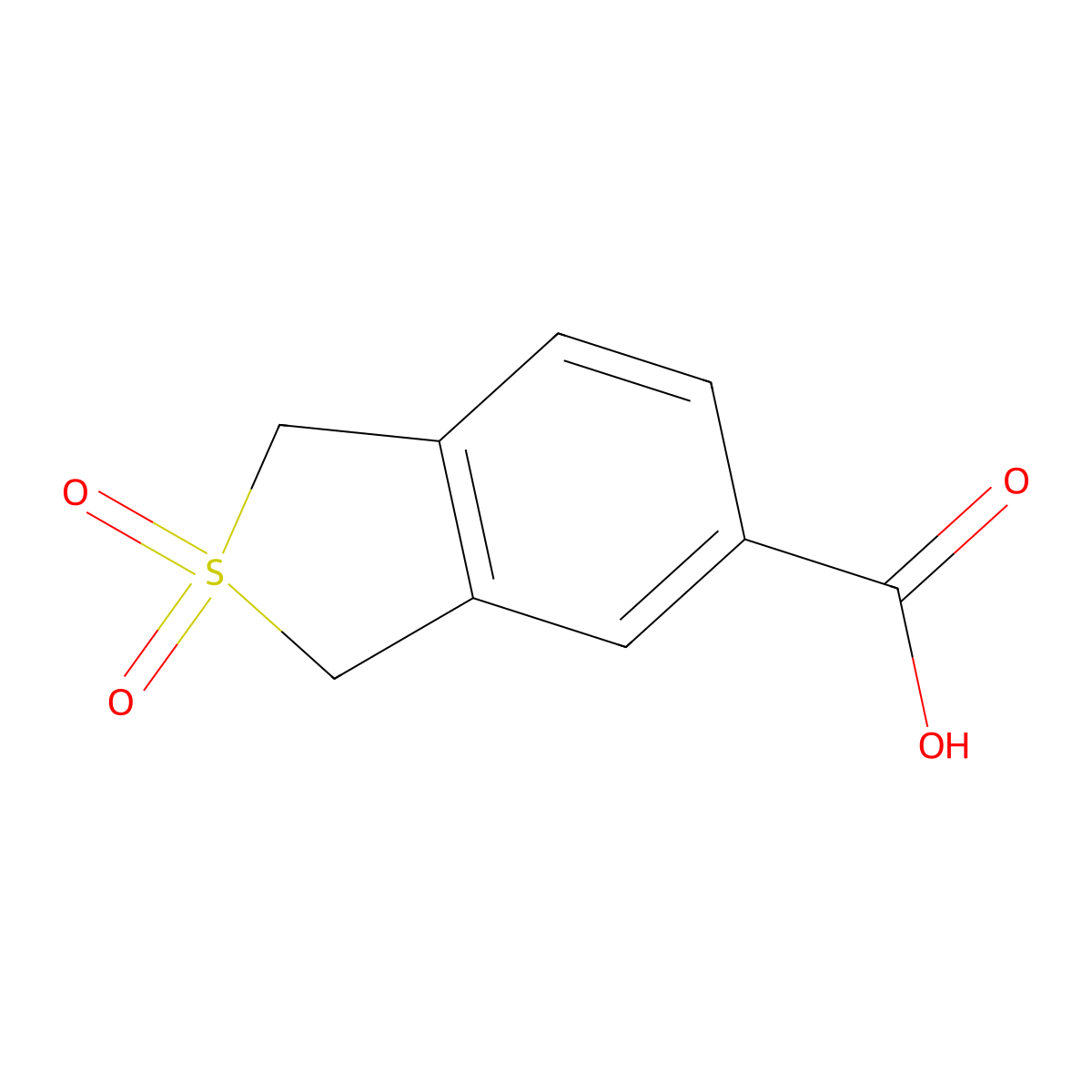 2,2-Dioxo-1,3-dihydro-2-benzothiophene-5-carboxylic acid molecular structure, CAS 1936499-21-6
