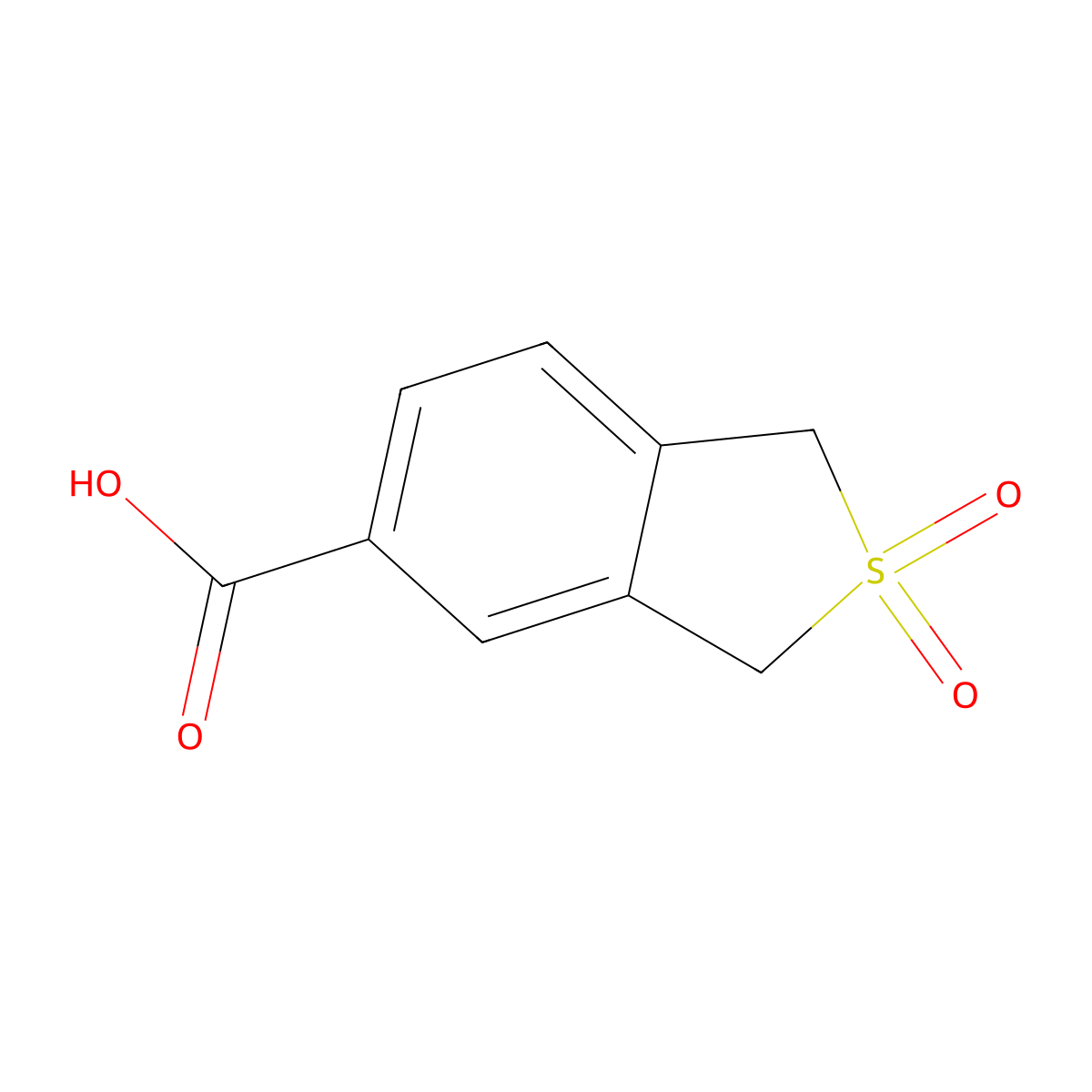 2,2-Dioxo-1,3-dihydro-2-benzothiophene-5-carboxylic acid molecular structure, CAS 1936499-21-6