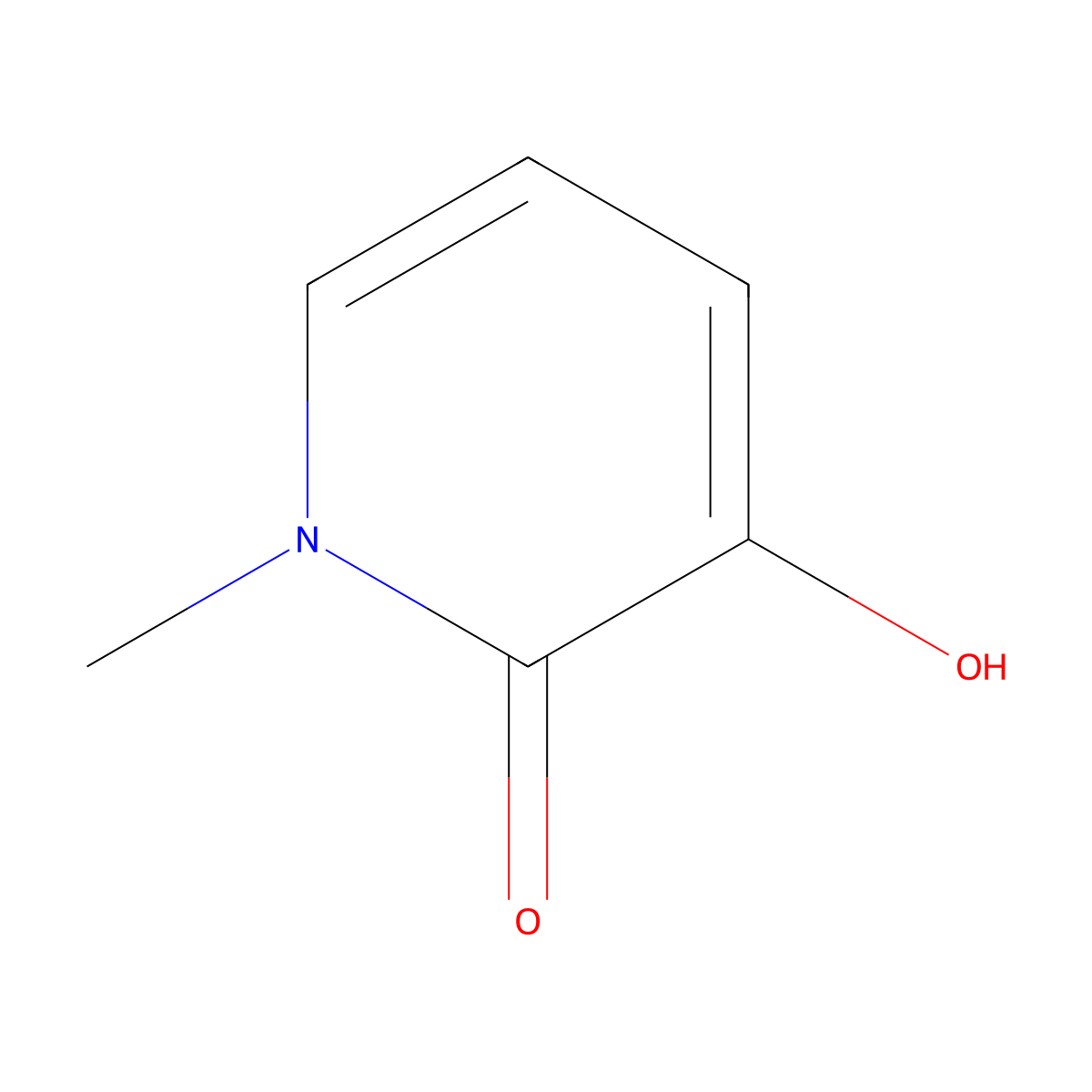 1-Methyl-3-hydroxypyridine-2-one molecular structure, CAS 19365-01-6